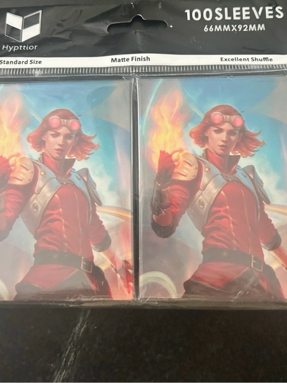 Matte Finish Card Sleeves (Red) - 100 Pack, Standard Size